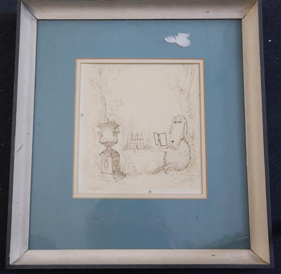 § Ronald Searle (1920-2011) Pastorale 8.5 x 8in.